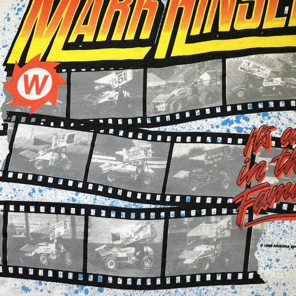 Mark Kinser Wirtgen Durst Goodyear Racing Autographed Medium T-Shirt Made In USA - Picture 12 of 12